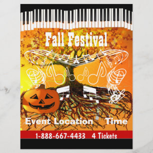 Fall Festival Halloween Evento o Fall Event Flyer