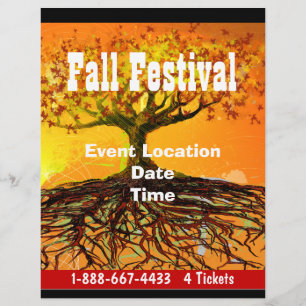 Fall Festival Halloween Evento o Fall Event Flyer