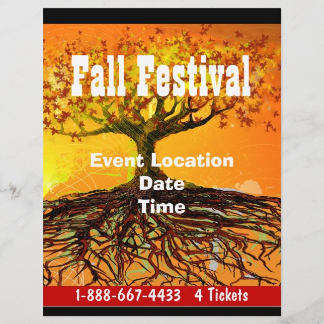 Fall Festival Halloween Evento o Fall Event Flyer (Frente)