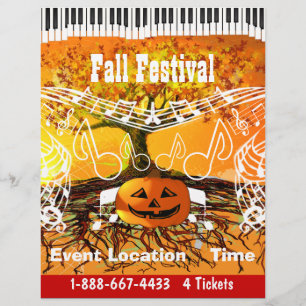 Fall Festival Halloween Evento o Fall Event Flyer
