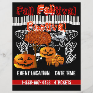 Fall Festival Halloween Evento o Fall Event Flyer