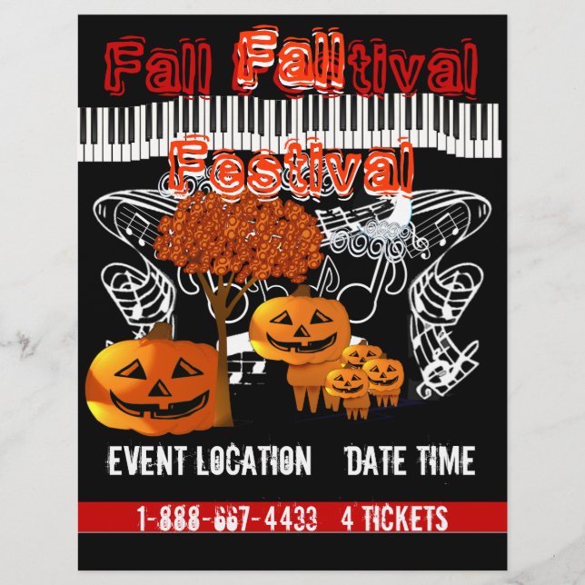 Fall Festival Halloween Evento o Fall Event Flyer (Frente)