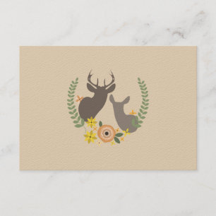 Fall Floral Deer Wedding RSVP