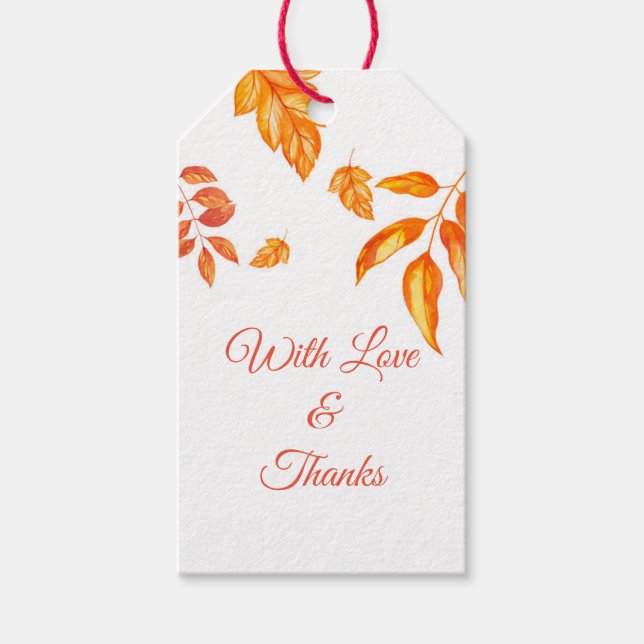 Fall Foliage Rustic Otums Leaves Gift Etiqueta (Anverso)