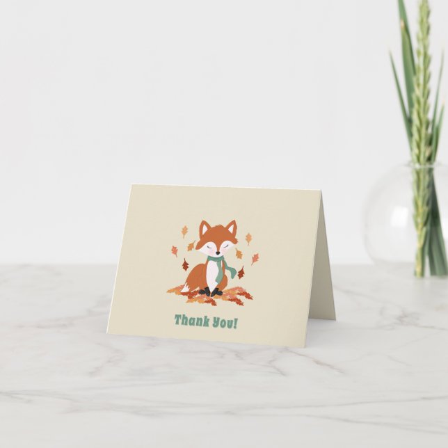 Fall Fox Woodland Birthday (Anverso)