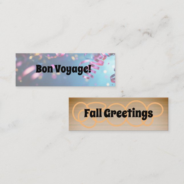 Fall Greetings/Bon Voyage Mini tarjeta de presenta (Anverso / Reverso)