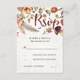 Fall Harvest Rustic Wedding Rsvp