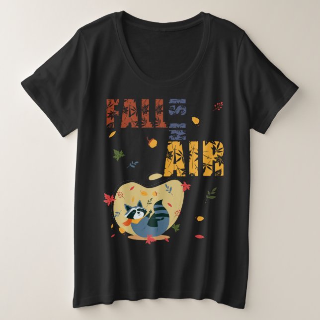Fall Is in The Air Raccoon Autumn (Anverso del diseño)