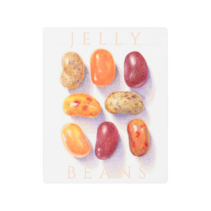 FALL JELLY BEANS 8x10 Arte mural Metalizado + text