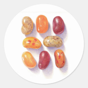 FALL JELLY BEANS Pequeños Pegatinas redondos