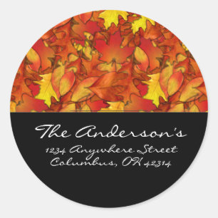 Fall Leaves Design 1 Etiquetas de direcciones
