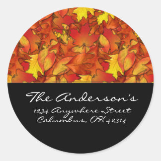 Fall Leaves Design 1 Etiquetas de direcciones
