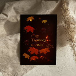 Fall Leaves Happy Thankending card