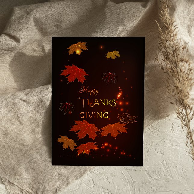 Fall Leaves Happy Thankending card (Subido por el creador)