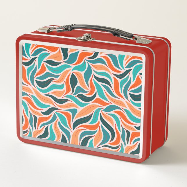 Fall Leaves retro vintage lunchbox (Anverso)