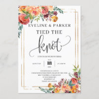 Fall Marigold ató la invitación a la fuga de nudos