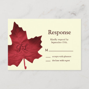 Fall Monogrammed RSVP (rojo)