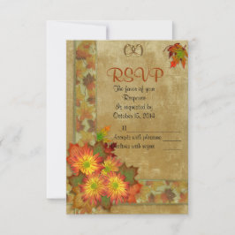 Fall Otoño Boda RSVP tarjeta de respuesta