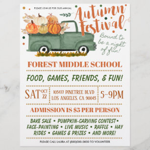 Fall Otoño Festival de Vacaciones Boutique Flyer