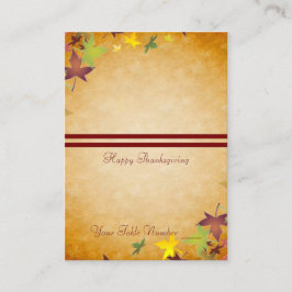 Fall Otoño Harvest Thanksending Table Tarjeta de a