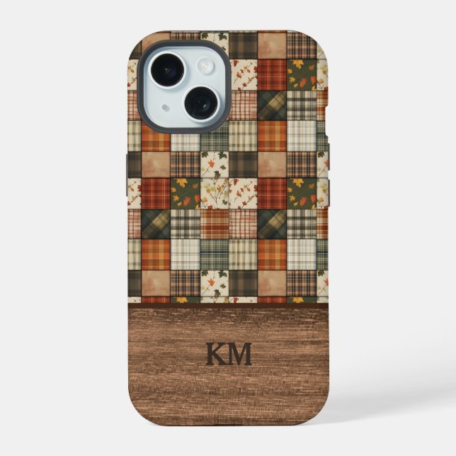Fall Patchwork Quilt Phone Case | Personalized (Reverso )