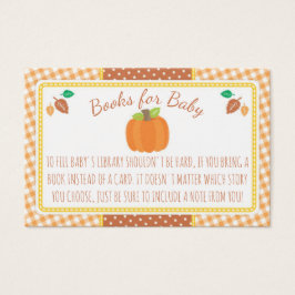 Fall Pumpkin Baby Shower Book Request Card