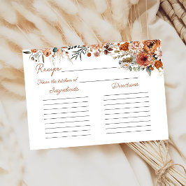 Fall Terracotta Elegante Bridal Ducha Tarjeta de R