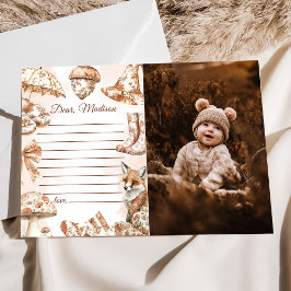 Fall Toile De Jouy Capsule Note Tarjeta de mensaje