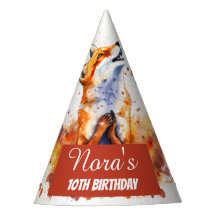 Fall Vibes Fox - Gorra de la fiesta de cumpleaños