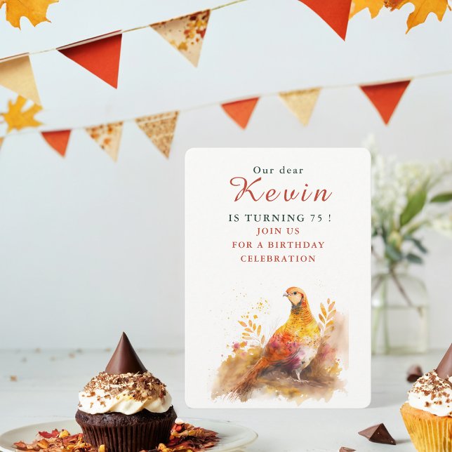 Fall vibes Pheasant - Tarjeta de invitación de cum (Subido por el creador)