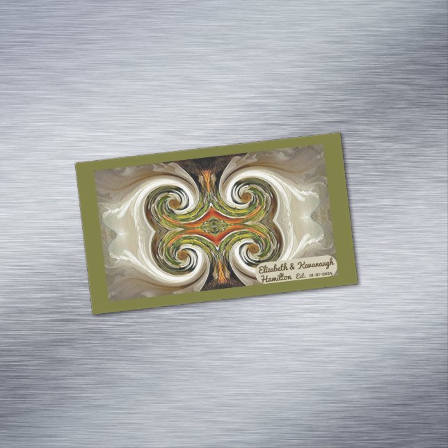 "Fall Wedding Table Favor" Magnet de tarjetas de p (In Situ)