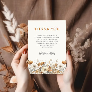 Fall Wildflower Autumn Tarjeta de agradecimiento d
