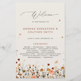 Fall Wildflower Garden Programa de Bodas Florales