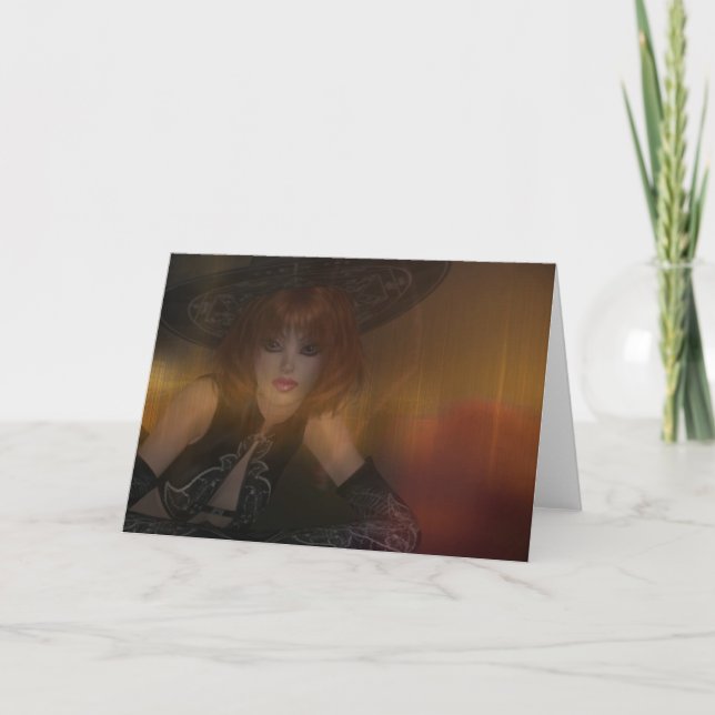 Fall Witch Design 1 Tarjeta de felicitación (Anverso)