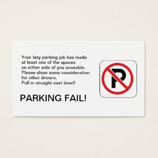 ¡FALLO DE APARCAMIENTO!