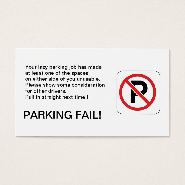 ¡FALLO DE APARCAMIENTO! (Frente)