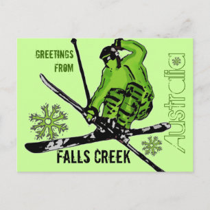 Falls Creek Australia green topic ski postal