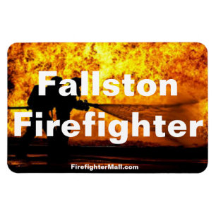 Fallston Firefighter Flames imán flexible