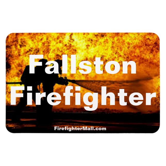 Fallston Firefighter Flames imán flexible (Horizontal)