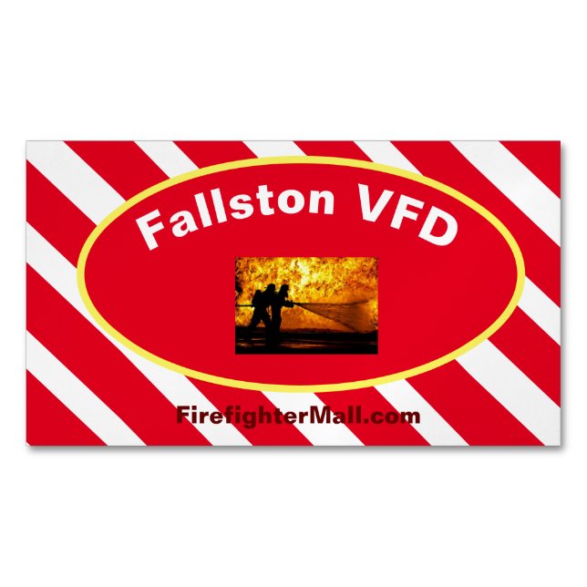Fallston VFD Flames Magnética tarjetas de negocios (Anverso)