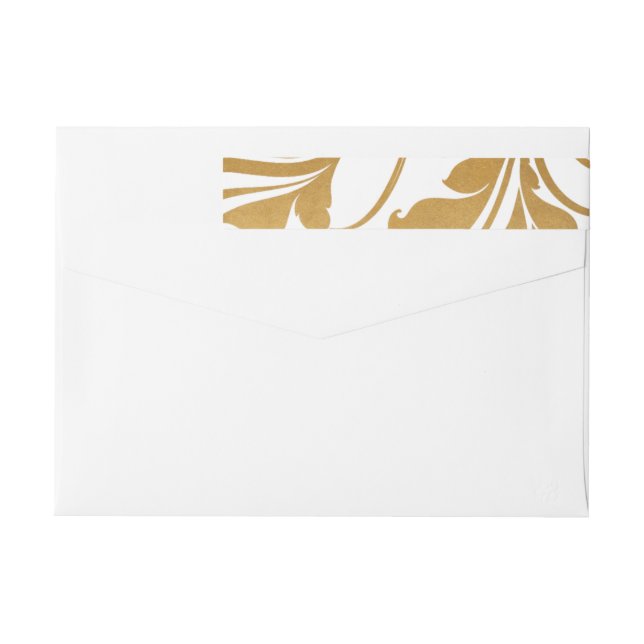 Falsa boda moderna del Flourish del Relieve (Reverso)