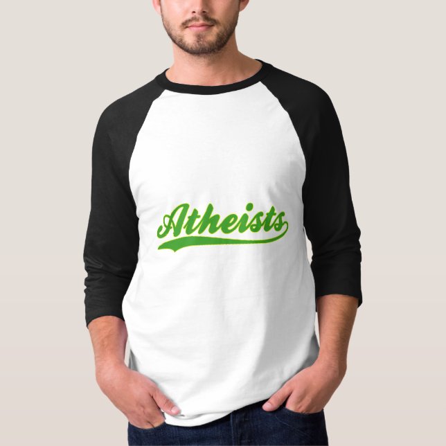 Falsa camiseta del jersey de béisbol de los ateos (Anverso)