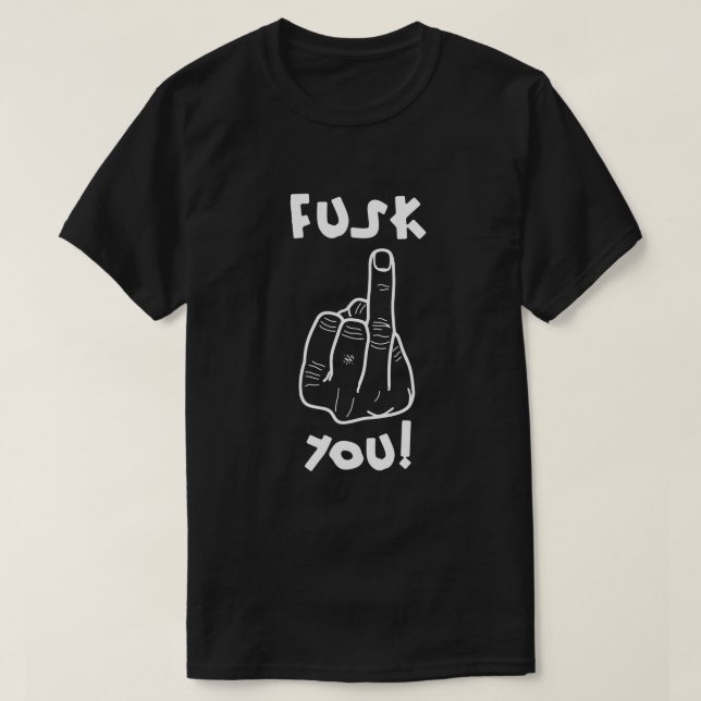 Falsa f-bomba y falsa camiseta con chiste de dedo  (Diseño del anverso)