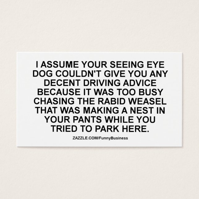 Falsa infracción de pasaje divertida (Frente)