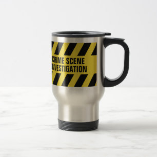 Falsa línea de policía tazas de encargo del text