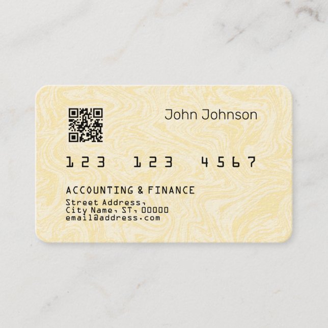 Falsa tarjeta de crédito o débito con un patrón de (Anverso)