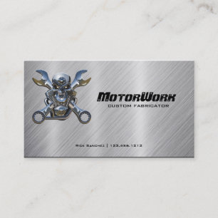 Falsa tarjeta de visita de la motocicleta del
