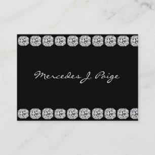 FALSA tarjeta de visita del DIAMANTE NEGRO