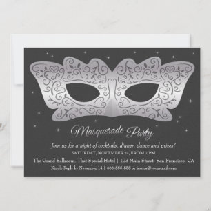 Falsas invitaciones de plata del fiesta de la