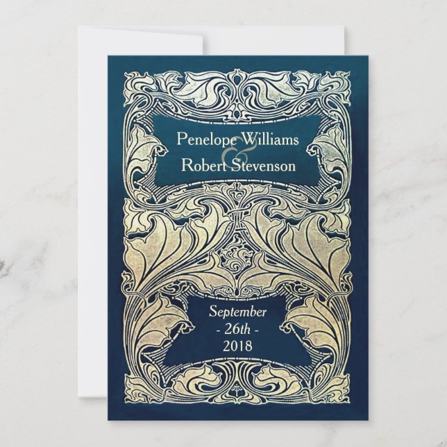 Falsas invitaciones iluminadas de la boda de (Anverso)